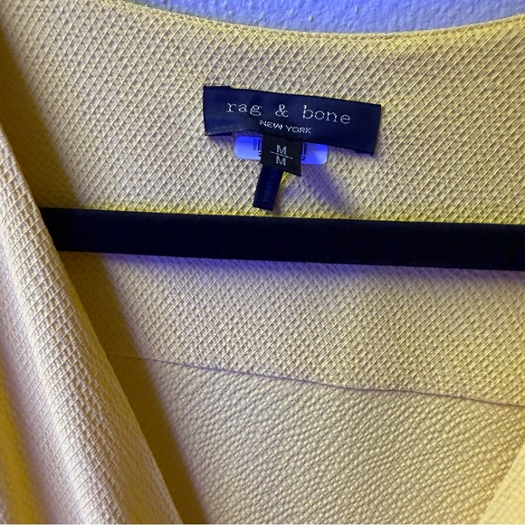 rag & bone Tabitha Dress Yellow Wrap Mini Dress Medium Viscose Short Sleeve - Picture 4 of 16